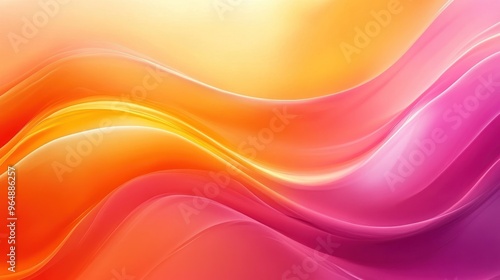 Abstract Background with Pink and Orange Wavy Lines