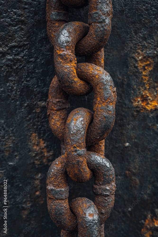 Rusted Metal Chain Building Side Rusted Metal Chain Building Side