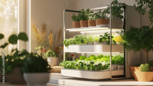 AI-driven indoor farming system for urban crop production