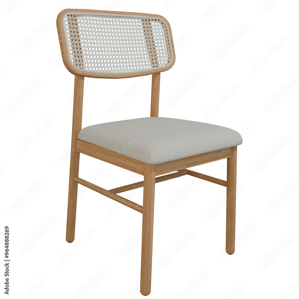 Netro Rattan Chair on Transparent Background Netro Rattan Chair on Transparent Background