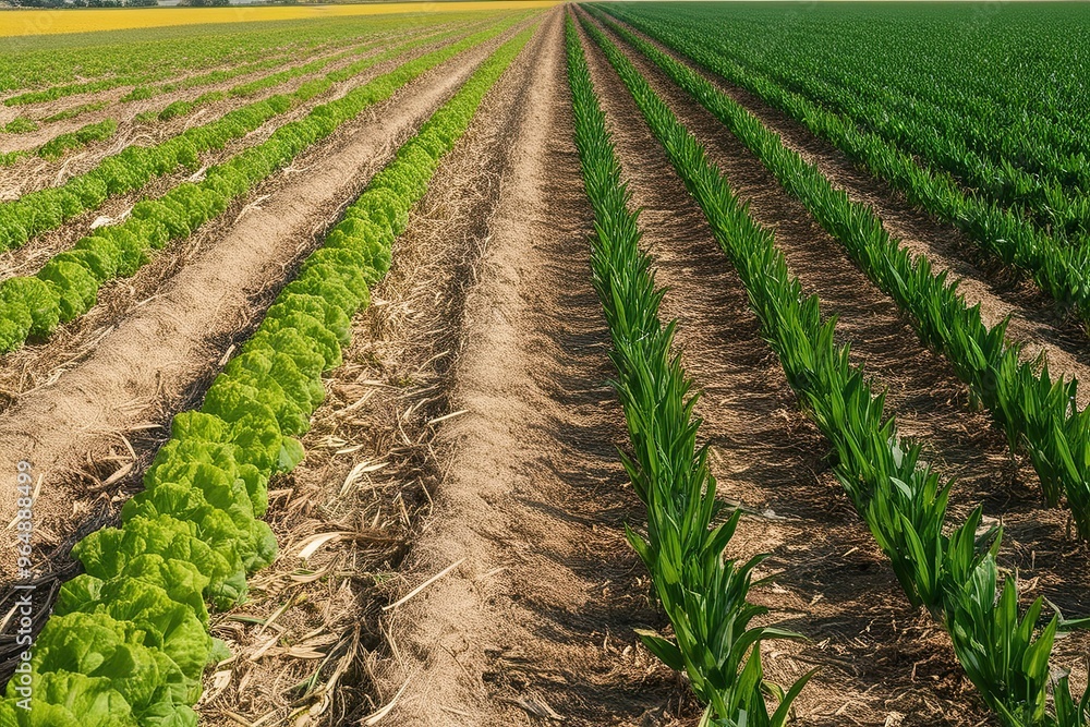 Exploring Nature's Balance in Farming Fields Vibrant Life versus Arid Desolation Exploring Nature's Balance in Farming Fields Vibrant Life versus Arid Desolation