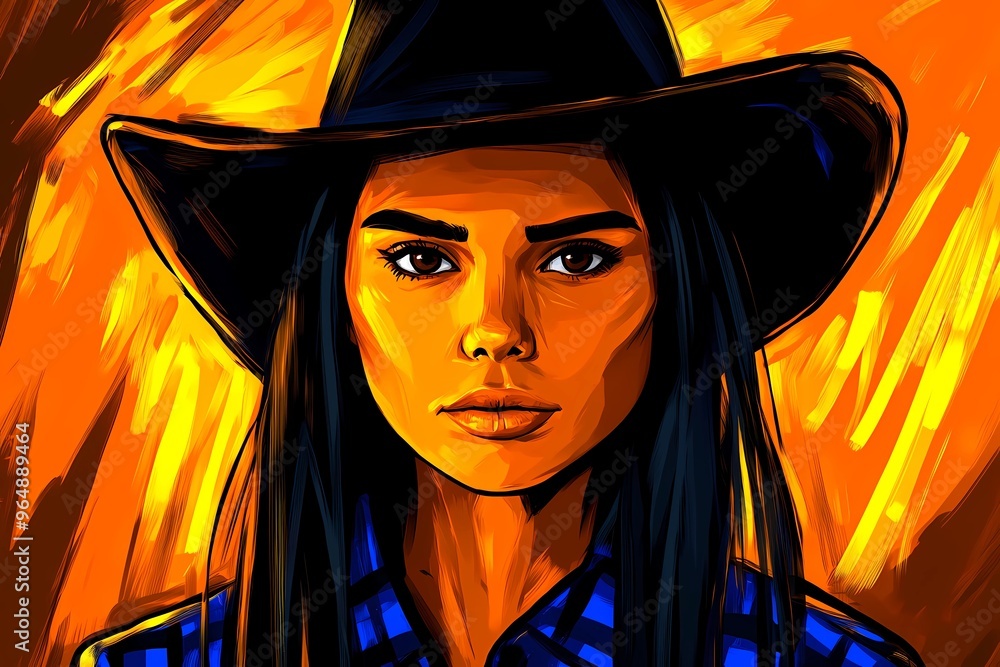 background image of a cowboy woman, western illustration style, western. background image of a cowboy woman, western illustration style, western.