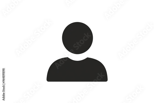 A simple, minimalist icon representing a user profile or avatar. The icon features a silhouette of a person with short hair in grayscale.