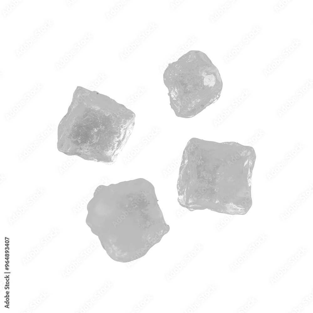 Transparent ice cubes floating in the air isolated. Cold ice. Ice for cocktails, drinks. Cold drinks Transparent ice cubes floating in the air isolated. Cold ice. Ice for cocktails, drinks. Cold drinks