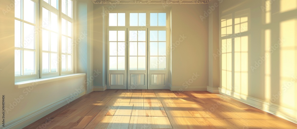 Empty Room Brighten Up By The Morning Sunlight Empty Room Brighten Up By The Morning Sunlight