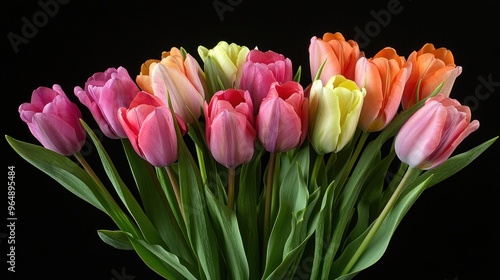 Colorful Tulips Bouquet