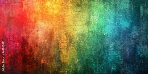 Abstract colorful grunge background with vibrant red, orange, yellow, green and blue tones.