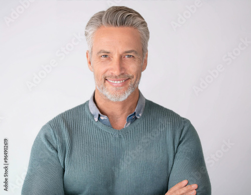 Portrait of Handsome Mature Man Model