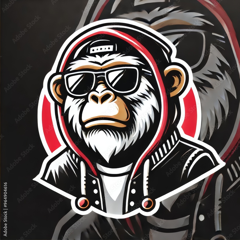 Abstract tech-style monkey Abstract tech-style monkey
