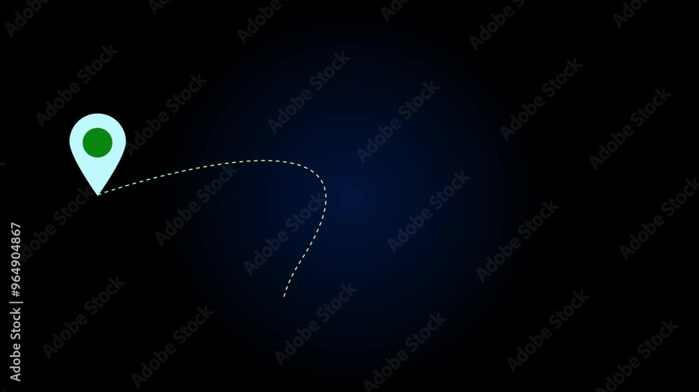 Location icon animation loop and pointers sign, pin icon, navigation ...