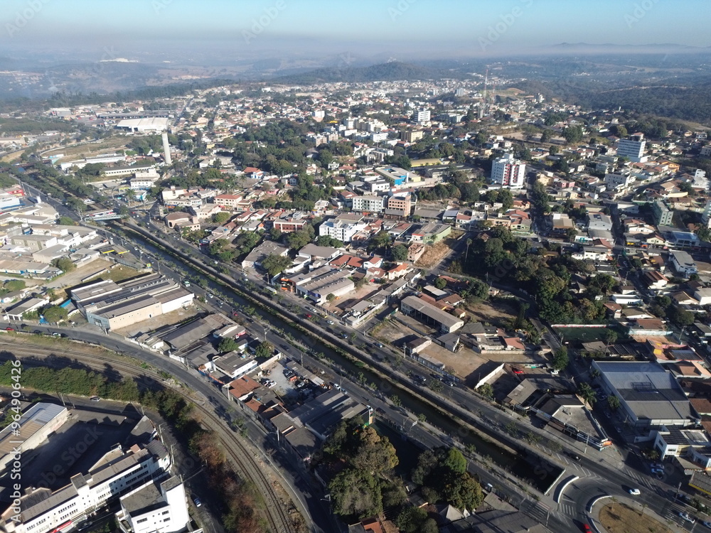 Fototapeta premium Imagem Aerea do Centro de Betim - MG