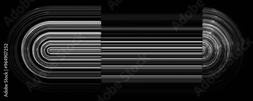 Fantastic illustrated 3D glass background object