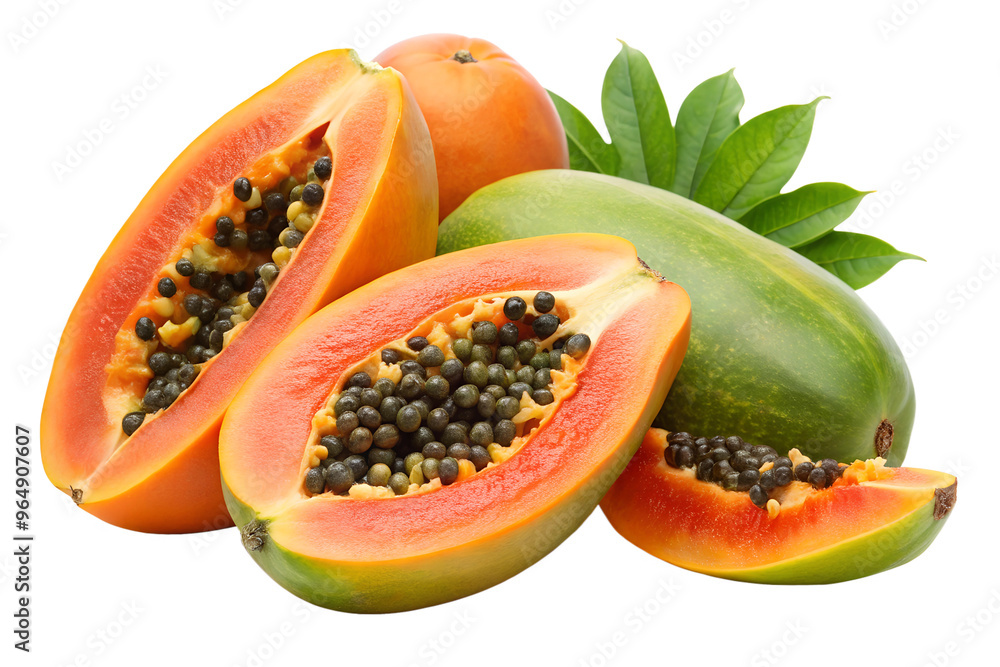 papaya isolated on transparent background png papaya isolated on transparent background png