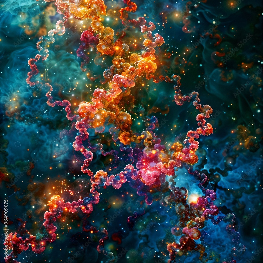 Abstract Molecular DNA Helix Structure Abstract Molecular DNA Helix Structure