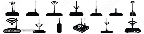 Wifi internet silhouette set vector design big pack of network illustration and icon