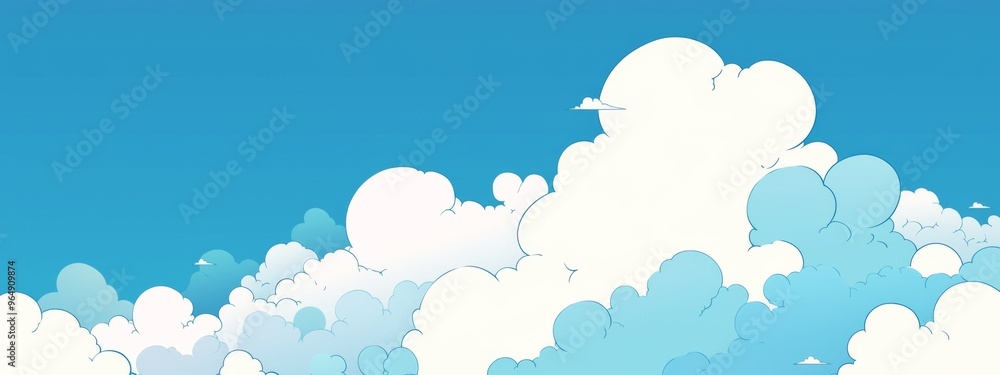 Light Blue Background with White Clouds Light Blue Background with White Clouds