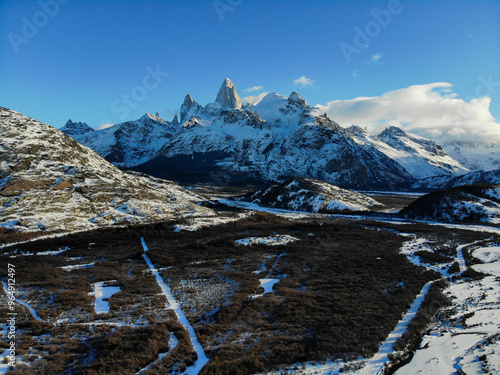 Cerro Fitz Roy El chalten en invierno photo