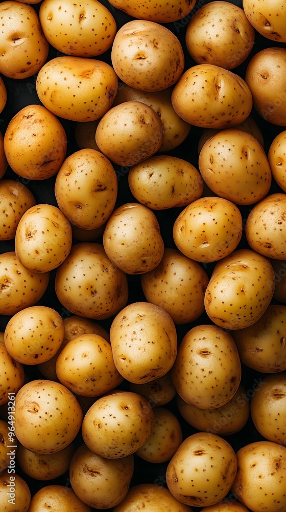 Fresh Yellow Potatoes Background Fresh Yellow Potatoes Background
