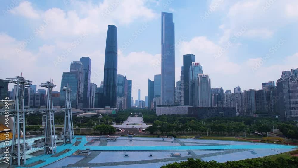 Aerial video of Guangzhou City, Guangdong Province. Aerial video of Guangzhou City, Guangdong Province.