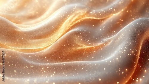 Abstract Gold Fabric Texture with Glitter