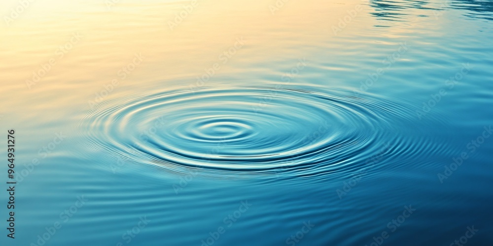 Abstract Ripples in Blue Water.