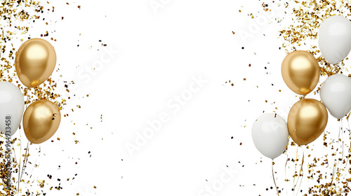 confetti and balloons transparent background