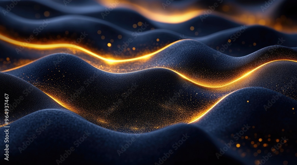 Abstract Wavy Texture with Glowing Lines Abstract Wavy Texture with Glowing Lines