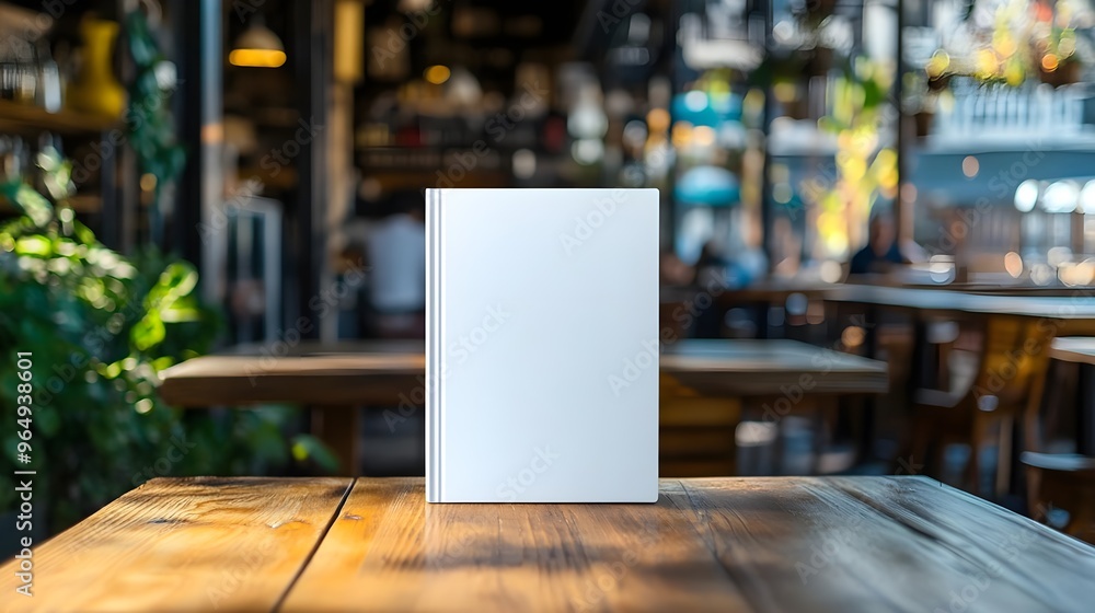 A blank notebook placed on a wooden table in a cozy cafe setting, perfect for creative ideas and inspiration. A blank notebook placed on a wooden table in a cozy cafe setting, perfect for creative ideas and inspiration.