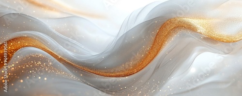 Abstract Golden Waves