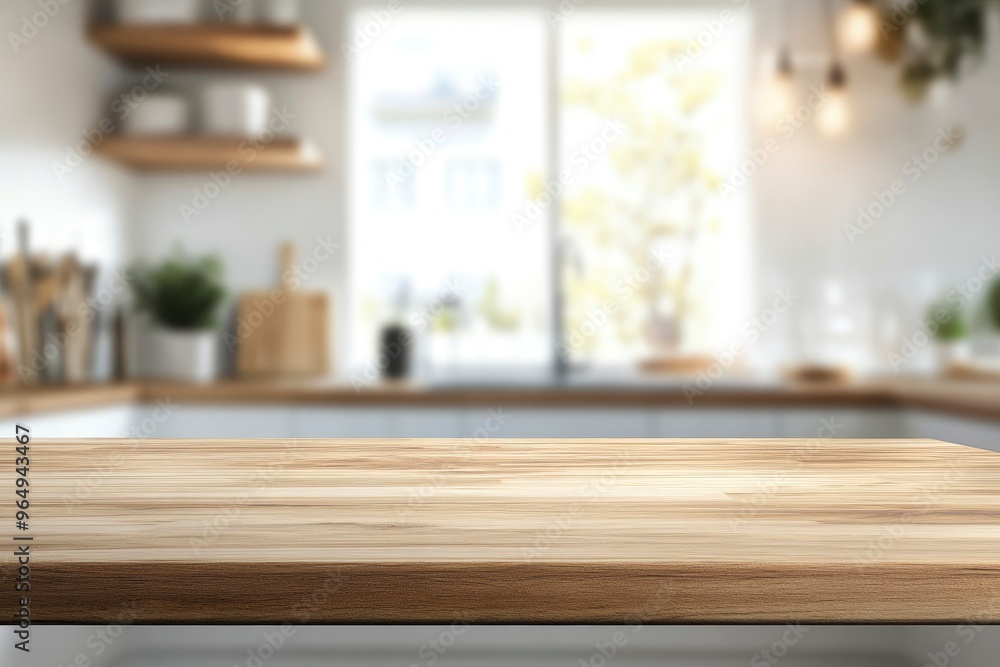 kitchen table background, wood counter top on blur of white clean abstract home interior with bokeh. used for display or montage your wooden for dining background. tabl banner, podium, ai kitchen table background, wood counter top on blur of white clean abstract home interior with bokeh. used for display or montage your wooden for dining background. tabl banner, podium, ai