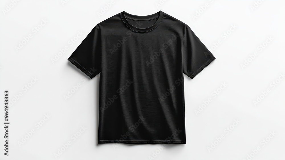 Minimalist Black T-Shirt Back Design on White Background Showcasing Clean Lines and Simplicity Minimalist Black T-Shirt Back Design on White Background Showcasing Clean Lines and Simplicity