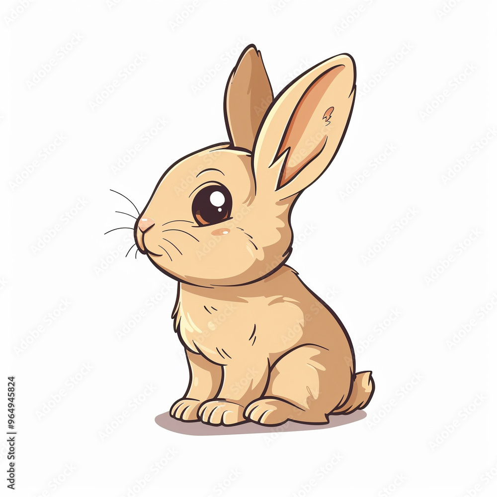 A small rabbit cartoon 2d style A small rabbit cartoon 2d style