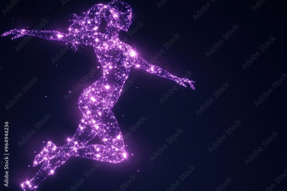 Glowing Dancer Silhouette Glowing Dancer Silhouette