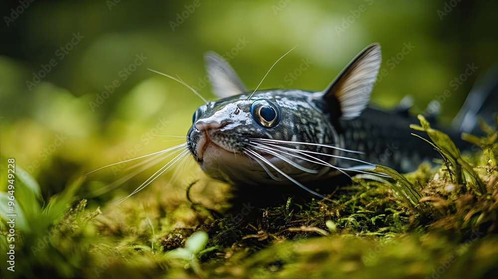 catfish isolated on spring background catfish isolated on spring background