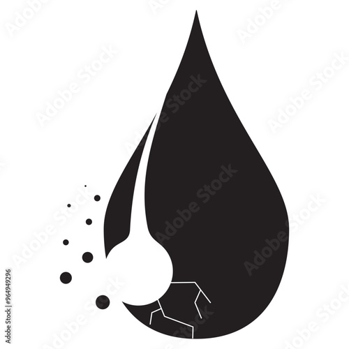 hair vitamin logo vector