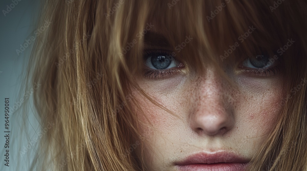Thoughtful young woman with blonde hair Thoughtful young woman with blonde hair