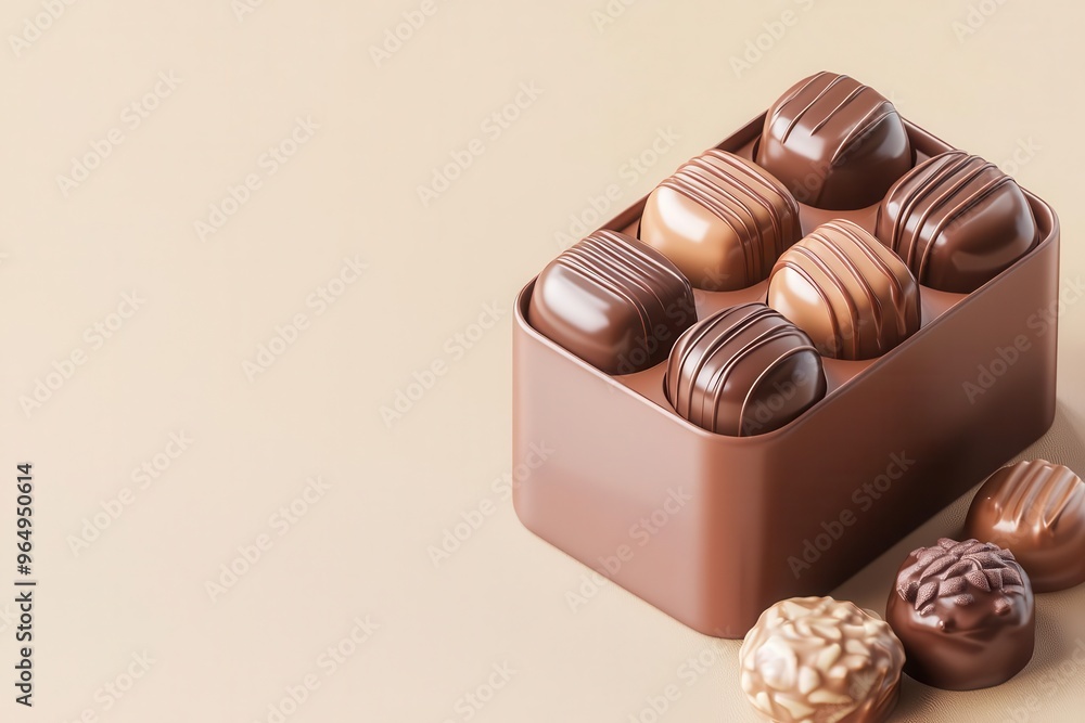 Custom chocolate gift box with personalized message, sweet and thoughtful, illustration Custom chocolate gift box with personalized message, sweet and thoughtful, illustration