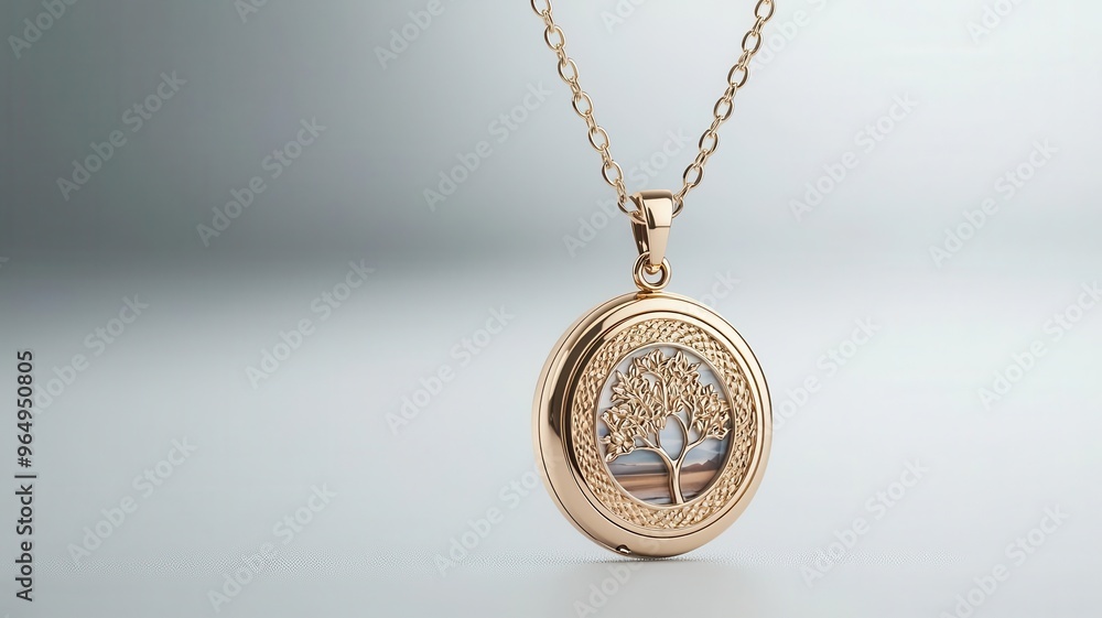 Elegant rose gold locket featuring a tree design, perfect for showcasing cherished memories or as a thoughtful gift. Elegant rose gold locket featuring a tree design, perfect for showcasing cherished memories or as a thoughtful gift.