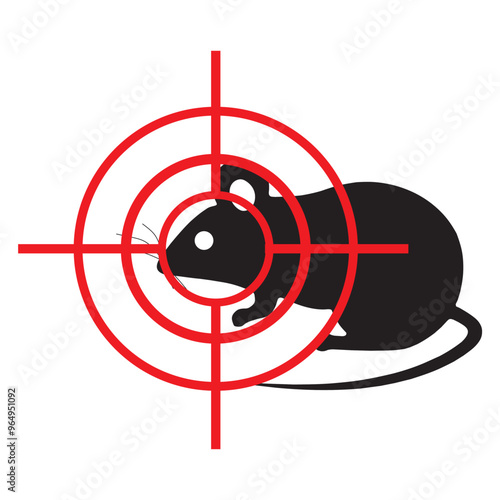 mouse target icon. exterminate pests

