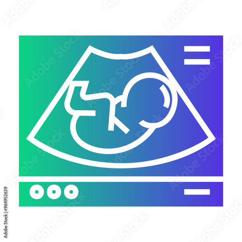 fetus scan Gradient icon