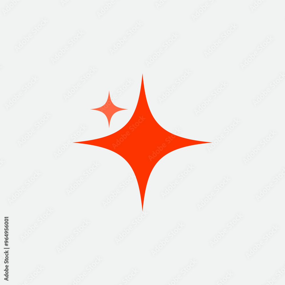 Flat Sparkle Vector Template Flat Sparkle Vector Template