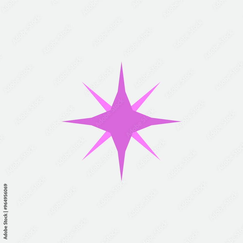 Flat Sparkle Vector Template