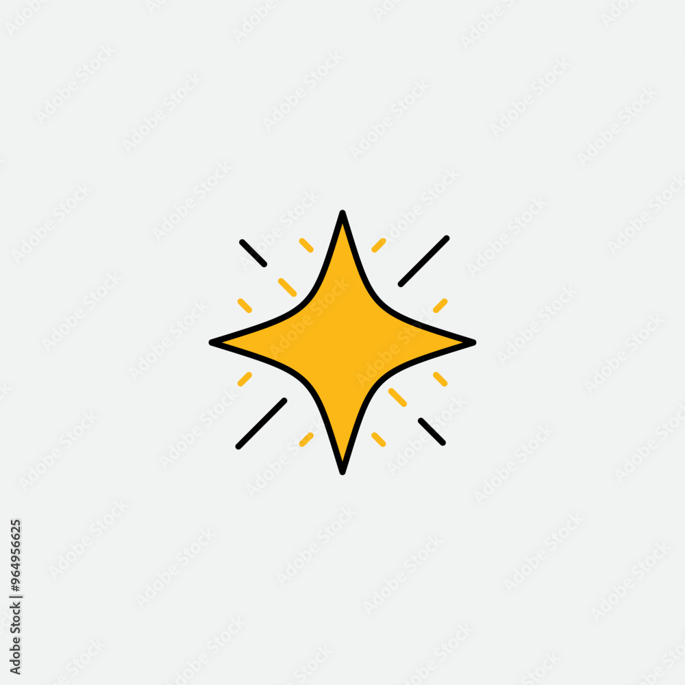 Star Yellow Vector Template Star Yellow Vector Template