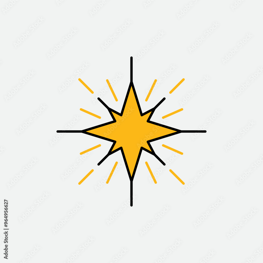 Star Yellow Vector Template Star Yellow Vector Template