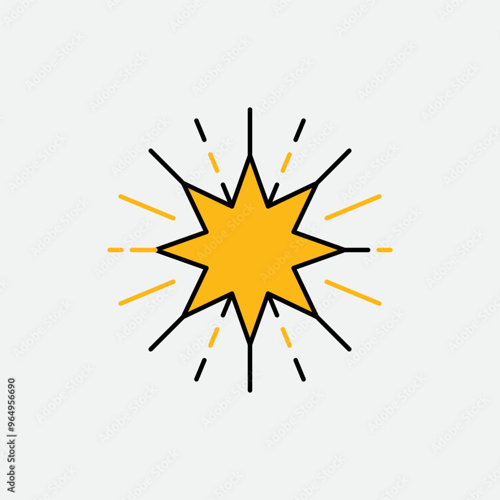 Star Yellow Vector Template Star Yellow Vector Template