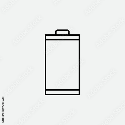 Battery Outline Vector Template