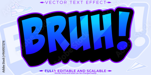 Editable text effect, editable emote icon and trendy customizable font style