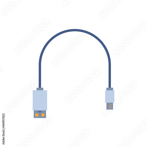 Flat Cable Vector Template