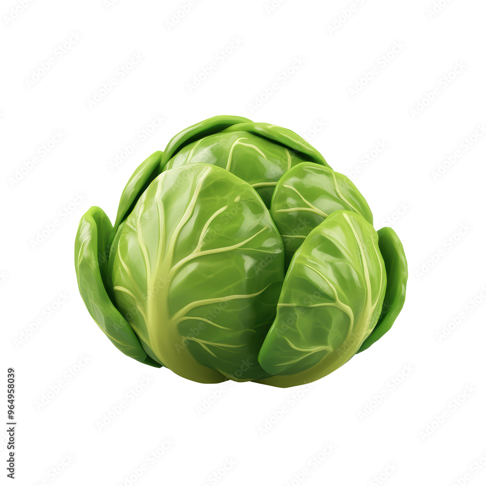 Obraz premium A green cabbage is the main focus of the image