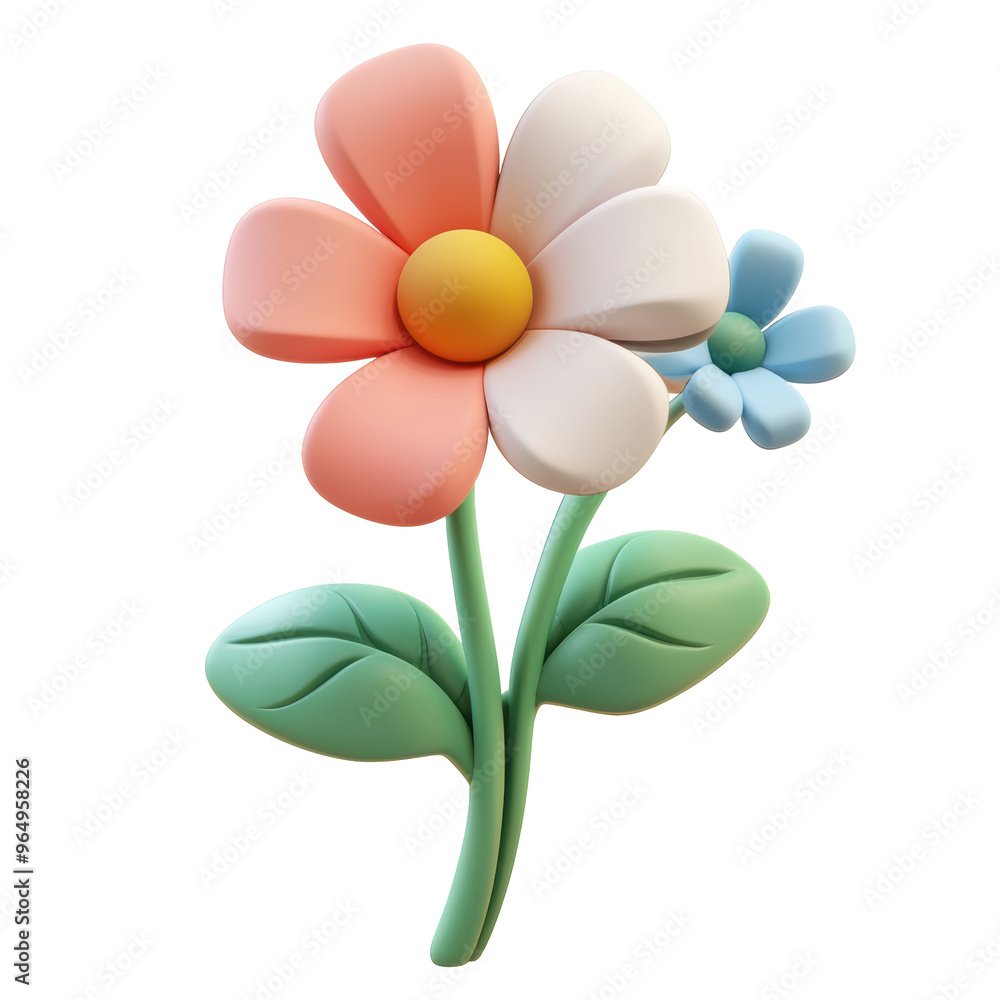 A flower with a green stem and pink petals A flower with a green stem and pink petals